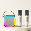 Portable Karaoke Speaker System with Dual Wireless Mics